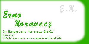 erno moravecz business card